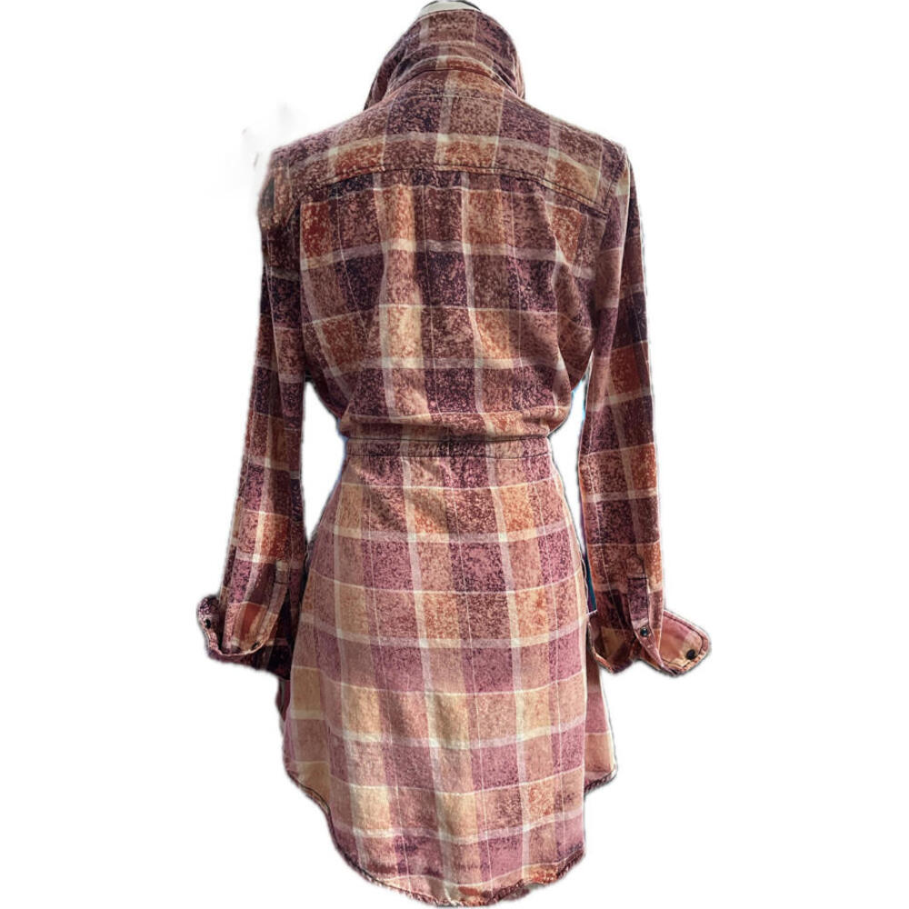 Vintage Upcycled Plaid Shirt Dress โ One of a Kind by Gatto ReLoved - Picture 2 of 14
